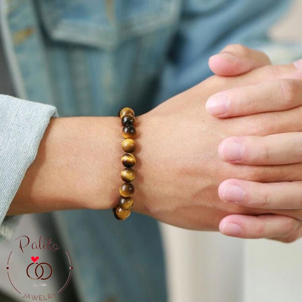 [Bayar di Tempat] GELANG BATU BIDURI SEPAH MATA HARIMAU TIGER EYE ASLI ORIGINAL