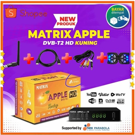 Receiver stb matrix dvb-t2 apple kuning Original