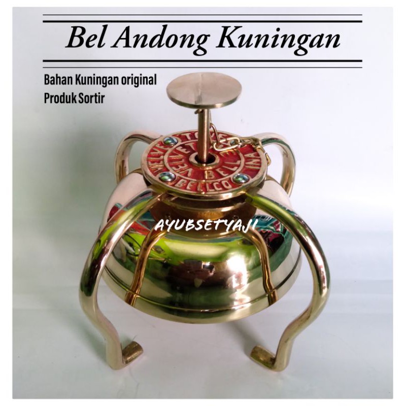 Bel Andong FULL KUNINGAN TEBAL Bel Tekan Nyaring lonceng Dokar Kuningan Lonceng Kuningan pencet Bel 