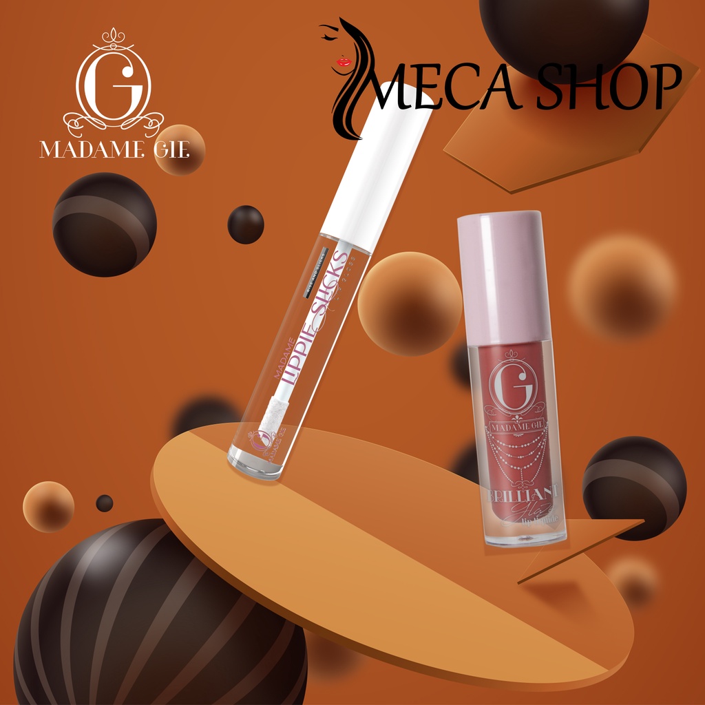 Madame Gie Lip Gloss | Brilliant Glaze Lip Liquide | Lippie Slicks | Glips - MakeUp Lipstik Glitter