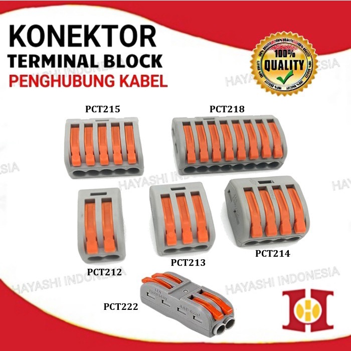 Konektor Terminal Block Penghubung Kabel PCT212 PCT213 PCT214 PCT215-10pcs