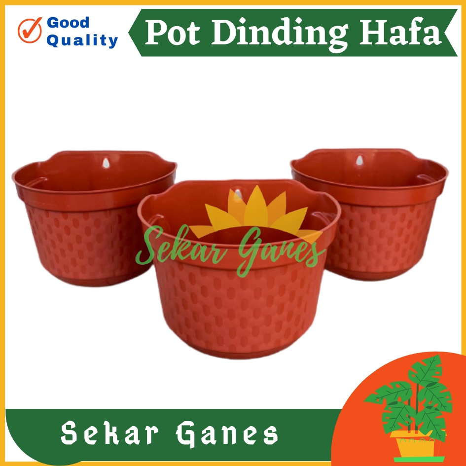 Pot Bunga Pot Dinding Cantol Hafa 20 Cm Merah Bata Coklat Tempel Dekorasi Putih Panjang Aesthetic Besar Kecil Pager Balkon Pagar Unik  Pot Tembok - Tanaman Bunga Hias Dinding Tempel Bibit Plastik TB Flower 22 23 25 27 28 30