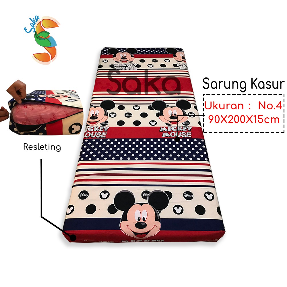 Sarung Kasur | Sprai Resleting | Promo | Murah | N0 4 (90x200x15) - Karakter