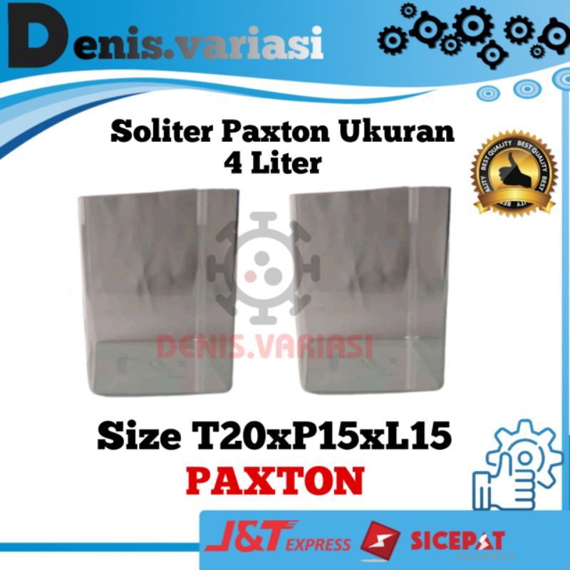 Soliter Cupang Ukuran 4 liter Paxton Akrilik Bening Dan Tebal