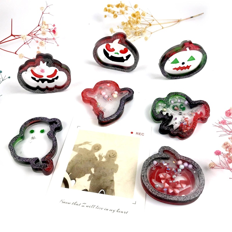 Zzz Cetakan Resin Bahan Silikon Hollow Untuk Membuat Gantungan Kunci