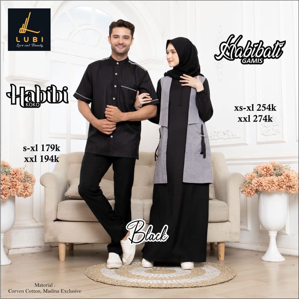 LUBI COUPLE HABIBI / HABIBATI BLACK ORIGINAL 100%