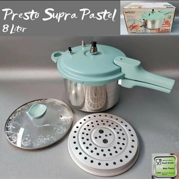 SUPRA 8 Liter Pressure Cooker - Presto 8 liter + Glass Lid Renda