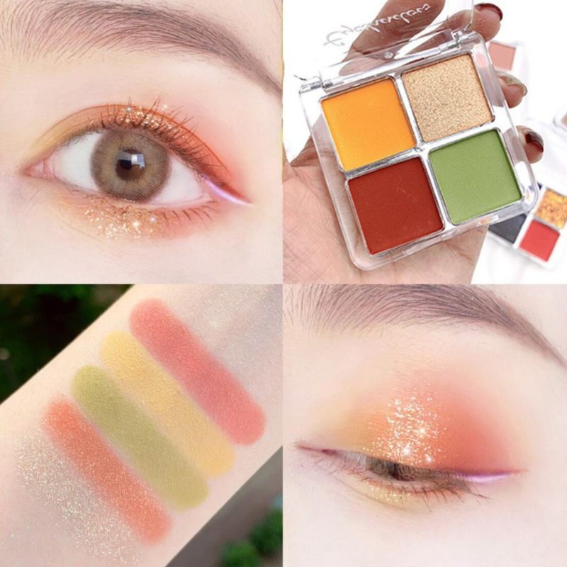 Lameila Eyeshadow Palette 4 Colors Avocado Disk Matte Shimmer Fruit Eyeshadow / Mini Eyeshadow Lameila 4 Warna Pigmented Korea / Lameila Eyeshadow 4 Warna / Lameila Eyeshadow Palet 4 Warna / Eyeshadow Glitter Korea / Eyeshadow Murah / Eyeshadow 4 Warna