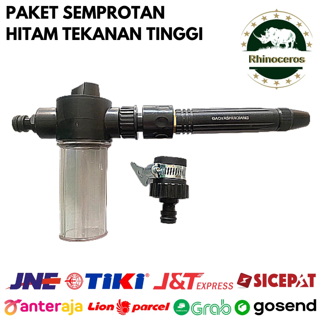 Paket Semprotan Tekanan Tinggi + Sambungan Universal dan Tempat Sabun