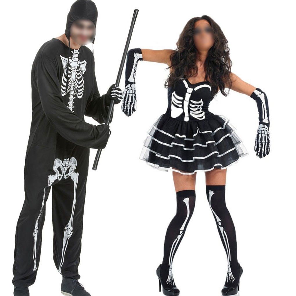 Dress Kostum Cosplay Bentuk Tengkorak Untuk Halloween Shopee Indonesia