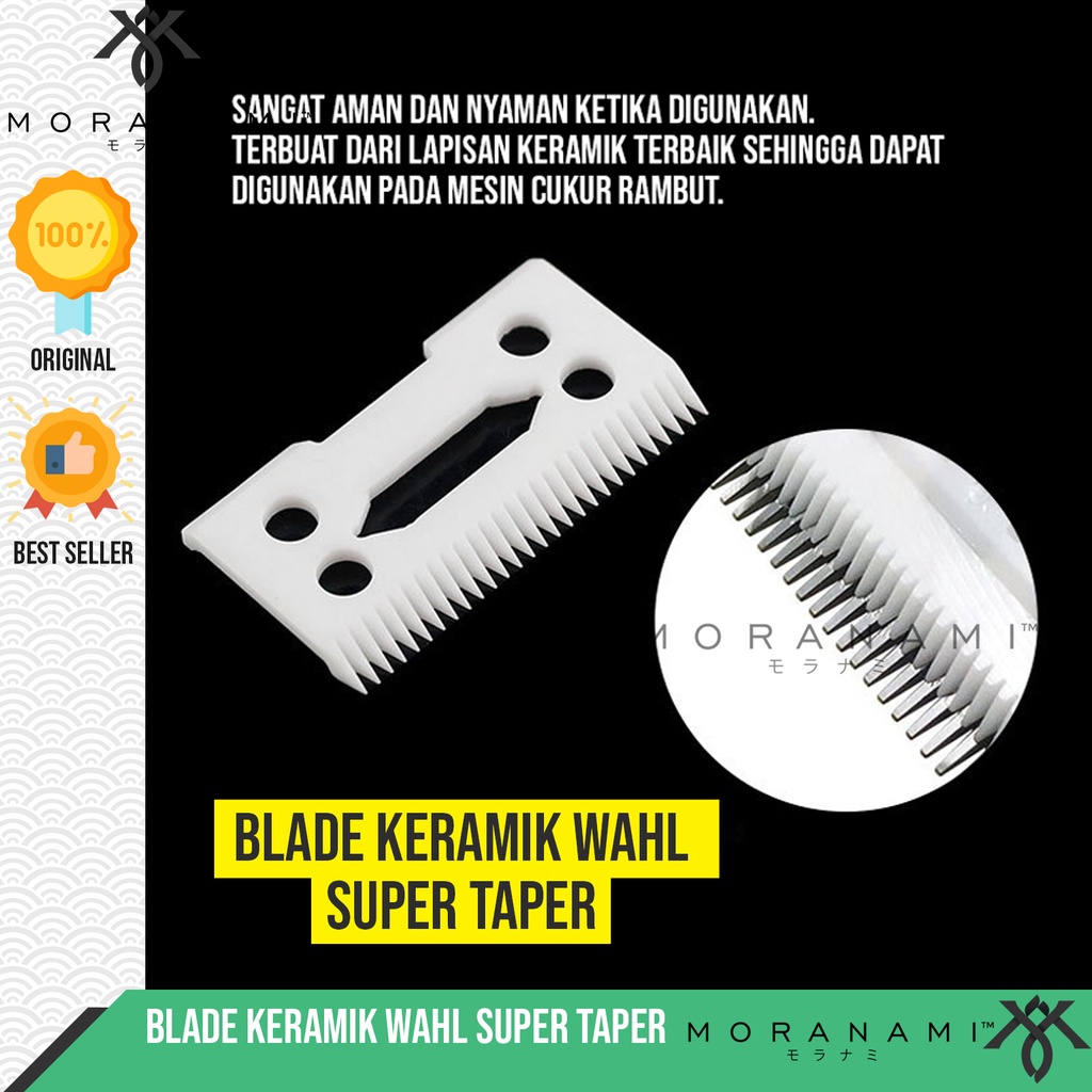 Blade Keramik Mata Pisau Alat Cukur Rambut Mesin Cukur Rambut Blade Super Taper Ceramic