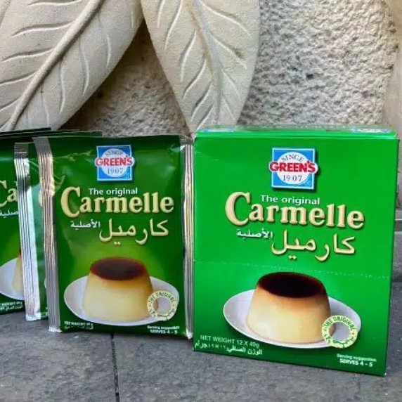

Carmelle Sachet Dessert Instant Puding Pie Plain isi 49 gram Original Greens Arab Saudi