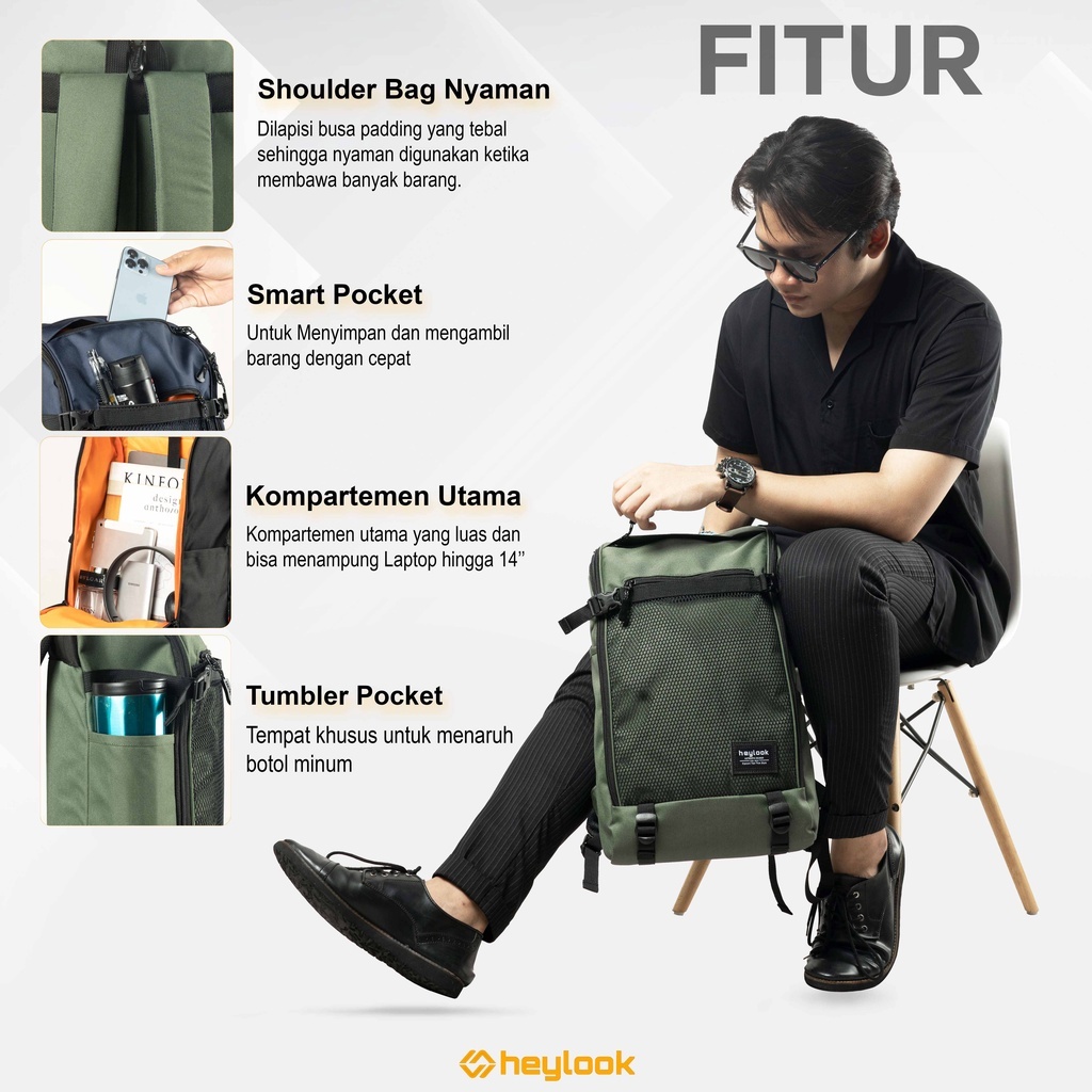 Tas Punggung Ransel Sekolah SMP SMA SMU Kuliah Tas Ransel Laptop Backpack Distro Polos Fashion Besar Muat Banyak