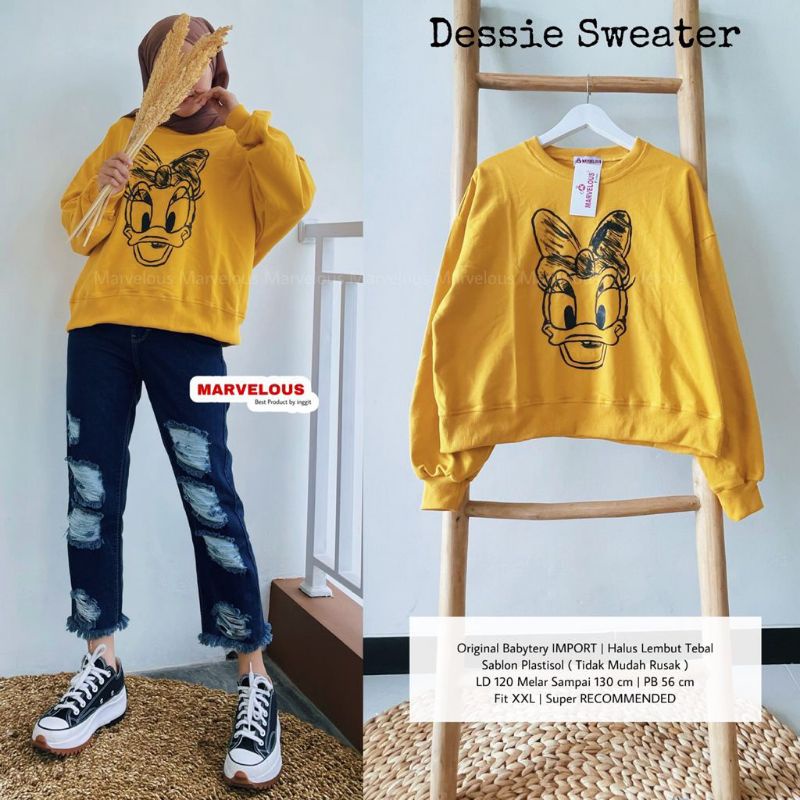 dessie sweater yellow wanita bahan babytery by marvelous