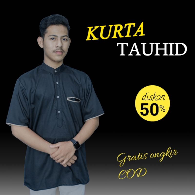 koko kurta pria pakistan lengan pendek