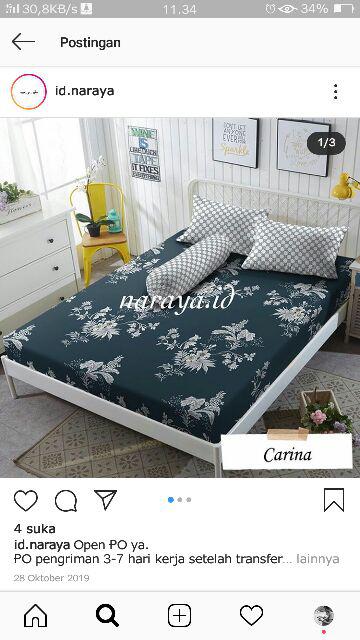 Ls Sprei Kintakun D Luxe 180x200 (6 Kaki) Motif Isaac