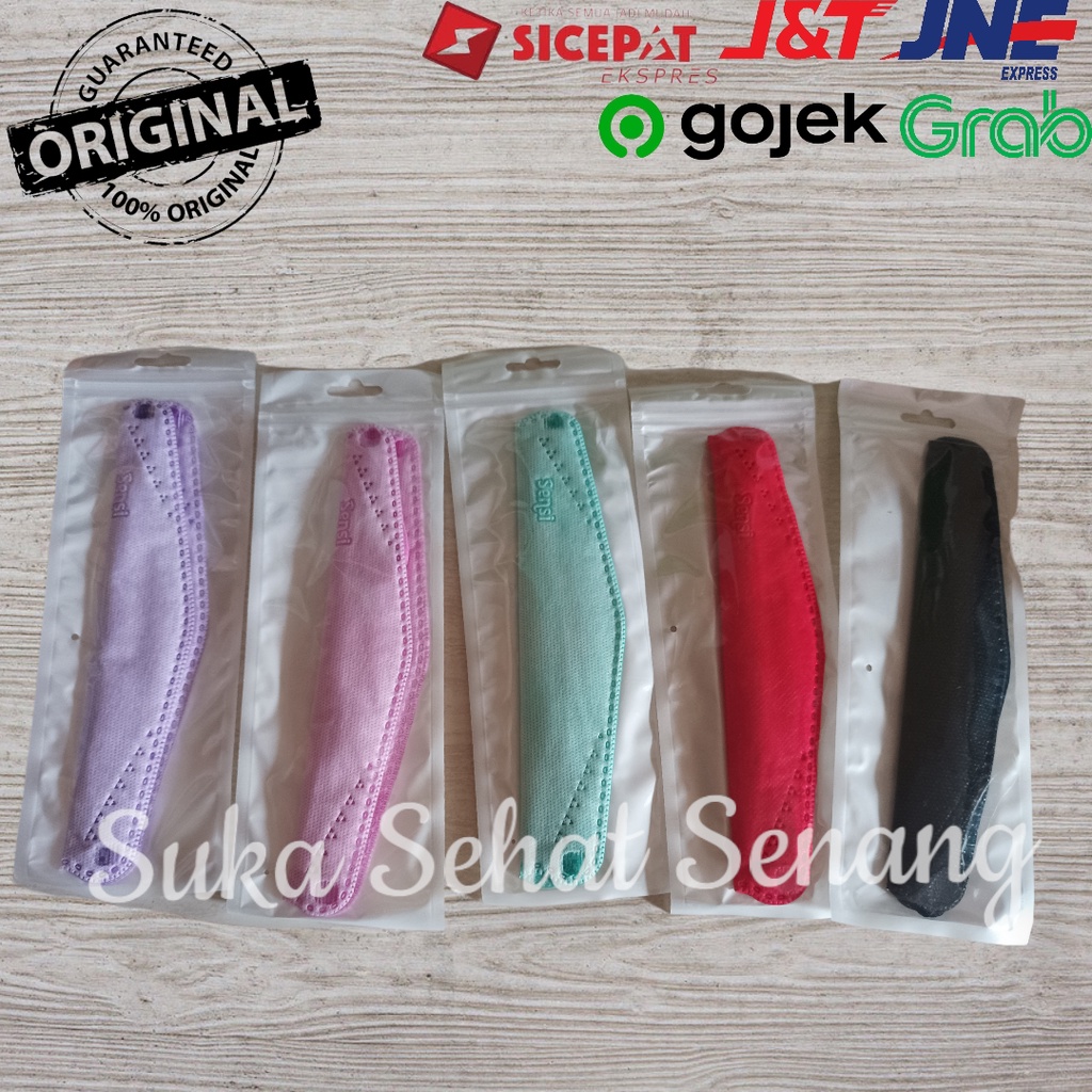 Masker sensi convex hitam mask 4 ply earloop harga satuan