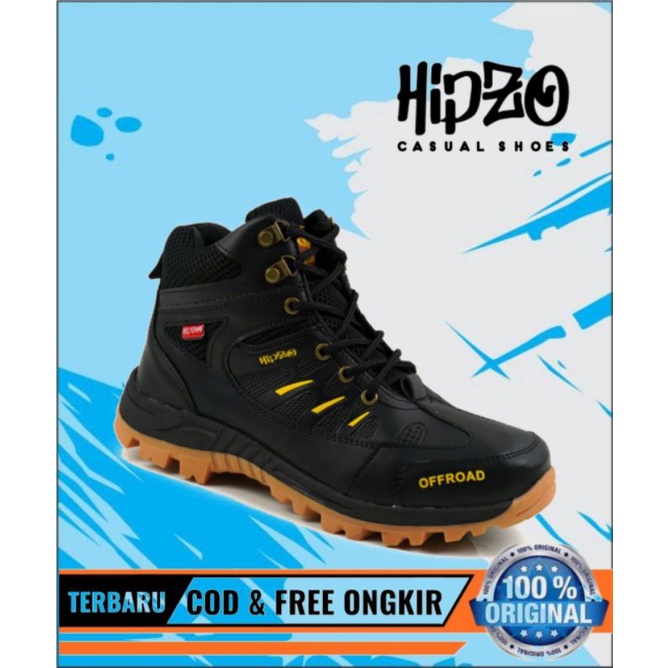 [TERLARIS] Sepatu Pria Original Hipzo M 047 Pria Boots Kasual Casual Boots Kulit Hiking