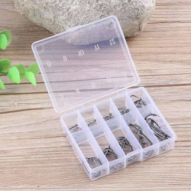 Mata Kail Pancing Set / Kailpancing ikan Kecil / Kail Pancing Box Lengkap Ukuran 3-12 isi 70 pcs