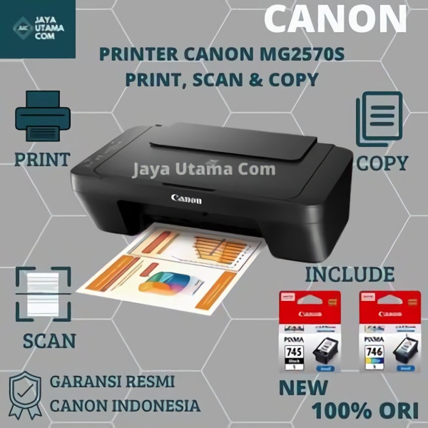 Printer Canon Pixma All in One - MG2570S / E470 - Print Scan Copy - Garansi Resmi
