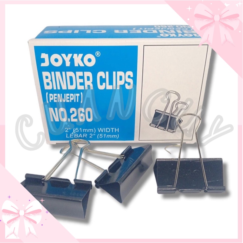 

Cuancuy - Penjepit Kertas Binder Clips Joyko No.260 / Alat Perlengkapan Kantor / Perlengkapan Sekolah / Penjepit Kertas / Binder Clips / Termurah Terlaris Bisa COD