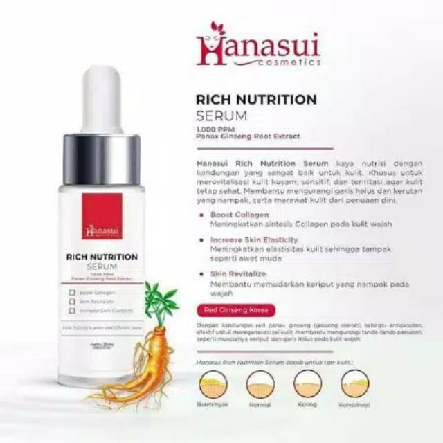 HANASUI SERUM PROPOLIS | BRIGHT UP | RICH NUTRITION 25ml