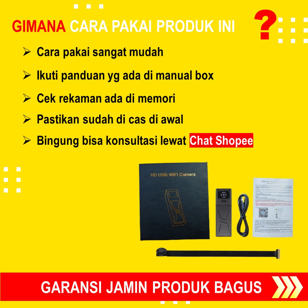 KAMERA PENGINTAI MINI WIFI TANPA KABEL CAMERA CCTV KECIL TERSEMBUNYI SPY CAM WIFI HIDDEN CAMERA JS148