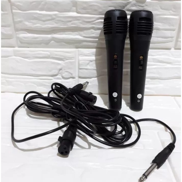 MIK Microphone Kabel Karaoke Colokan Kecil 3.5mm Dan Besar Murah TANPA KOTAK /Mic kabel Microphone k
