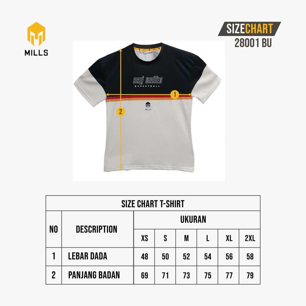 MILLS Bali United Basketball Oversized Tee 28001BU Original