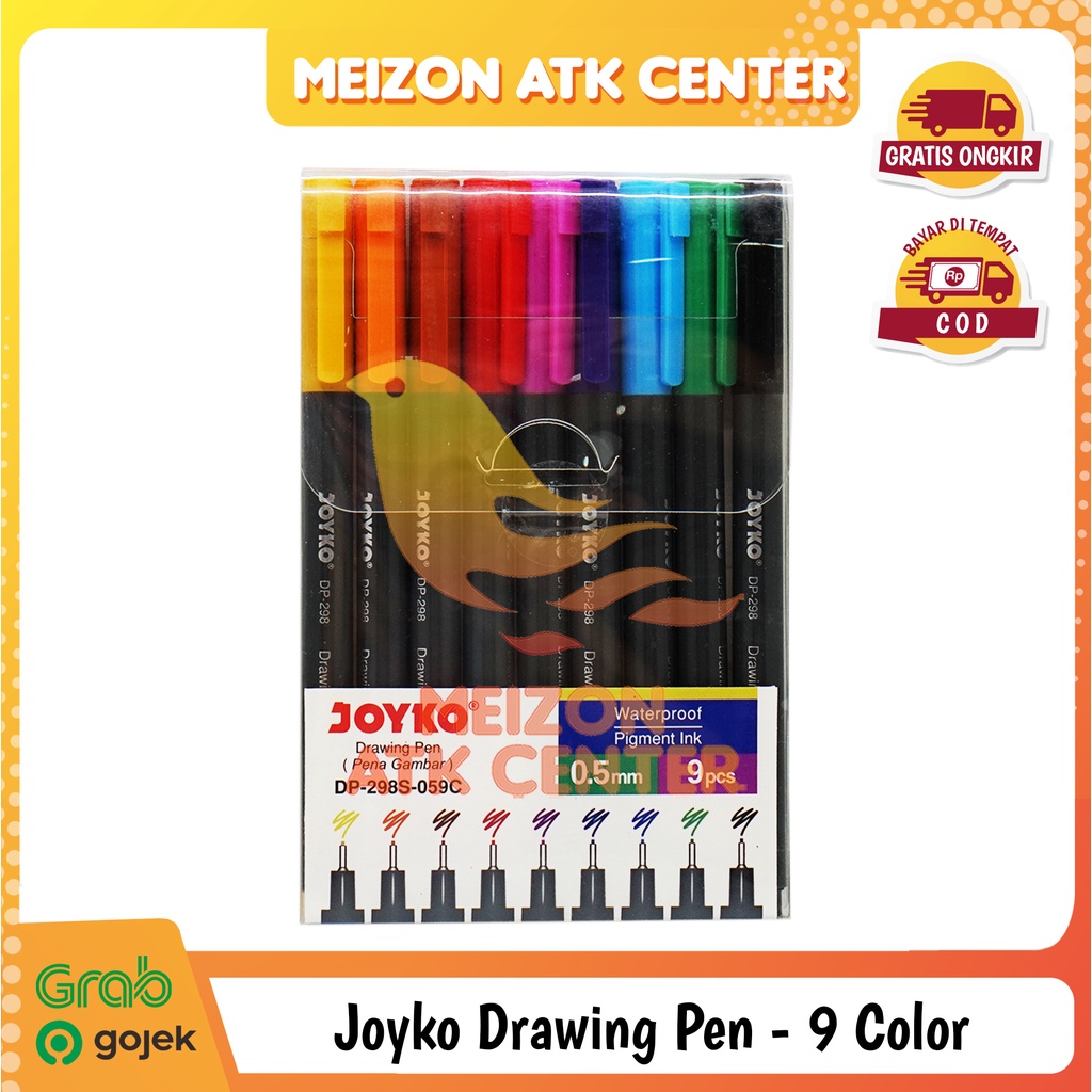 

JOYKO Drawing Pen Pena Gambar DP-298S-059C - 9 Warna [1 SET]