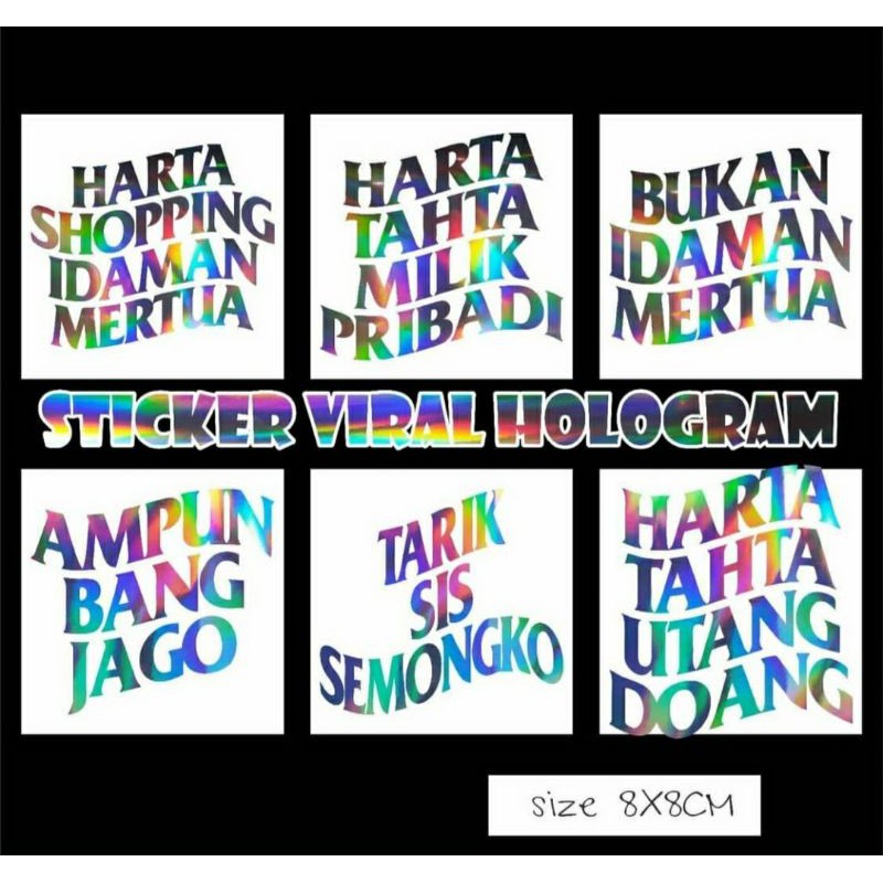 

[COD] Sticker Hologram Harta Tahta Bebas Request Nama