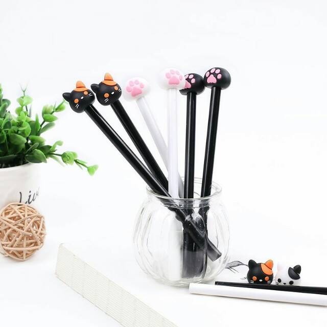 

PULPEN CAT PAW TINTA GEL BLACK 0.5MM KUCING LUCU - CAT BLACK
