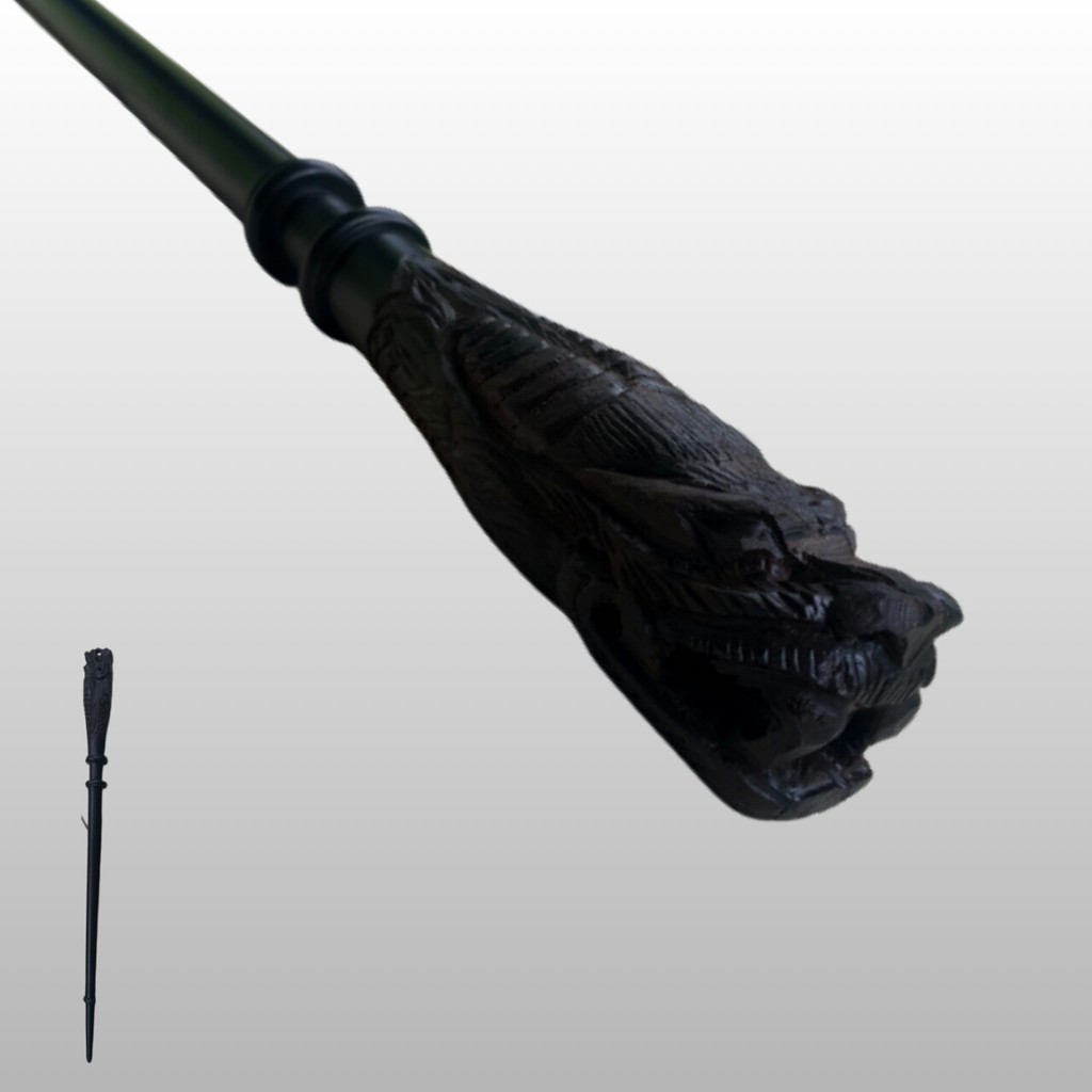 Tongkat Komando Kayu Galih Kelor Hitam Original / Togkat komando kayu galih kelor ukiran GARUDA asli