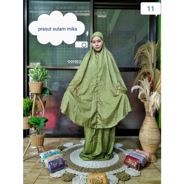 Mukena Dewasa MUKENA DEWASA TRAVELING PARASUT ERIEL TAS MIKA JUMBO ADEM, TEBAL, TIDAK TERAWANG, SULA