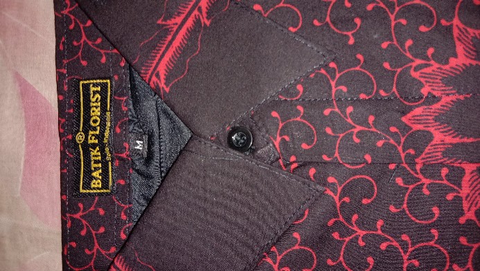 Manuk Peksi Merah Kemeja Batik Pria Slimfit Katun Primisima Full Furing