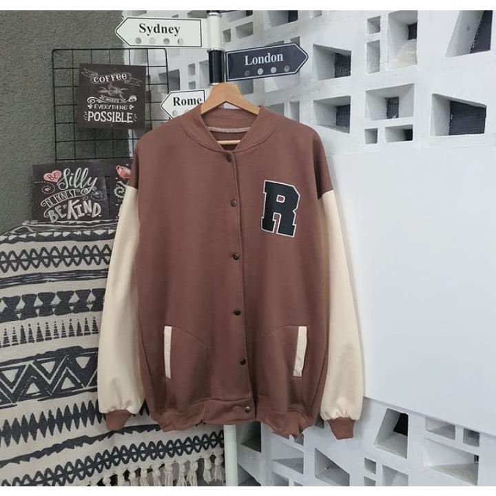 Sweater Wanita Grosir Berkualitas - R Mocha Basebal