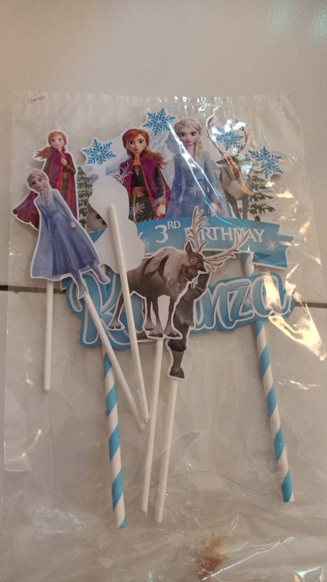 Frozen 2 Salju - Topper Cake Birthday / Hiasan Kue Ulang Tahun