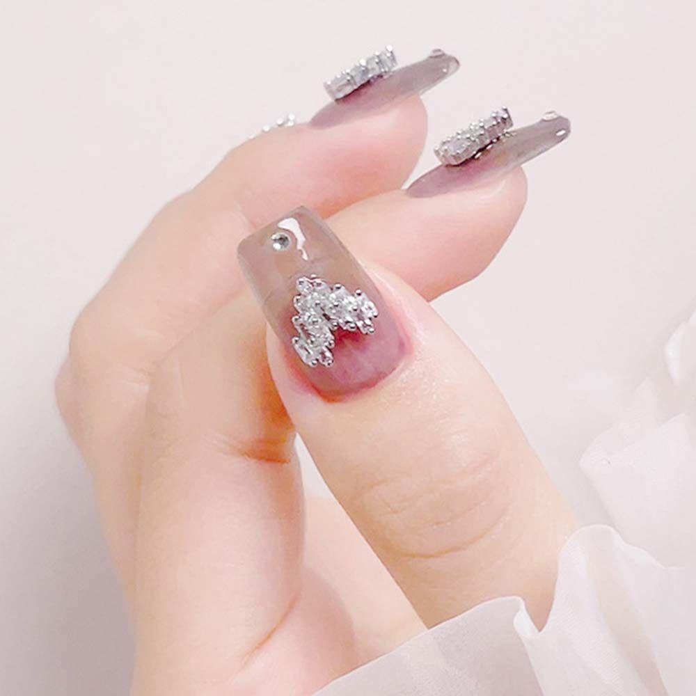 AUGUSTINA Agustina Cinta Perhiasan Nail Art Gaya Jepang Indah Flash Shiny Love Berlian Ornamen DIY Dekorasi Nail Art