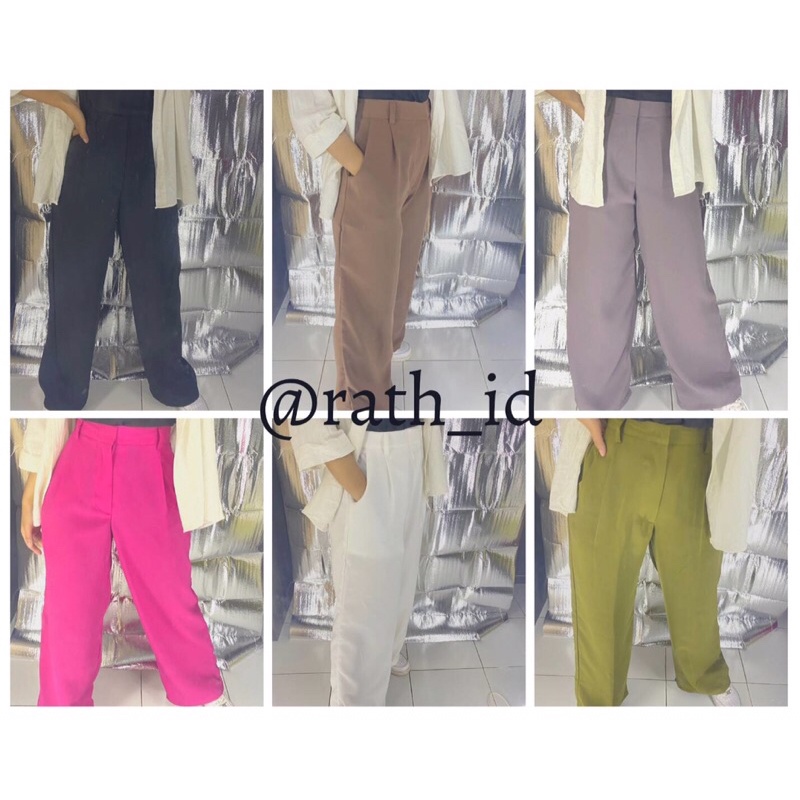 CELANA WANITA/ CELANA KULOT/ CELANA HIGHWAIST/ CELANA BAHAN/ KAYLA LOOSE PANTS