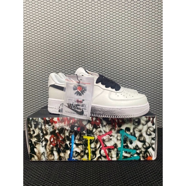 Nike Air F0rce 1 Low x PEACEMINUSONE 'Para-noise' Whire