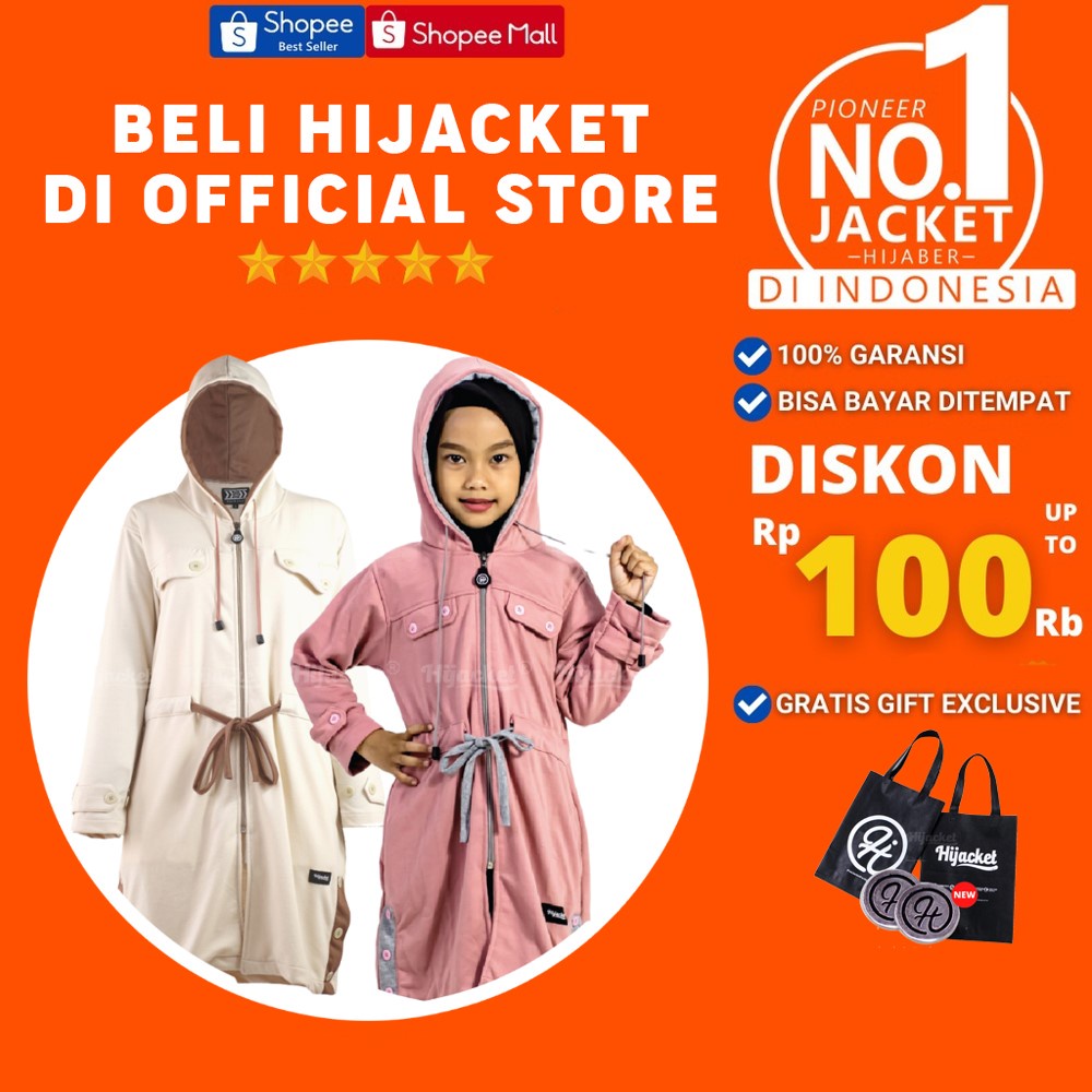⭐️FREE ONGKIR⭐️ HIJACKET KIDS HUMAIRA ORIGINAL JAKET ANAK WANITA  ANAK MUSLIMAH HIJABER NO.1 INDONES