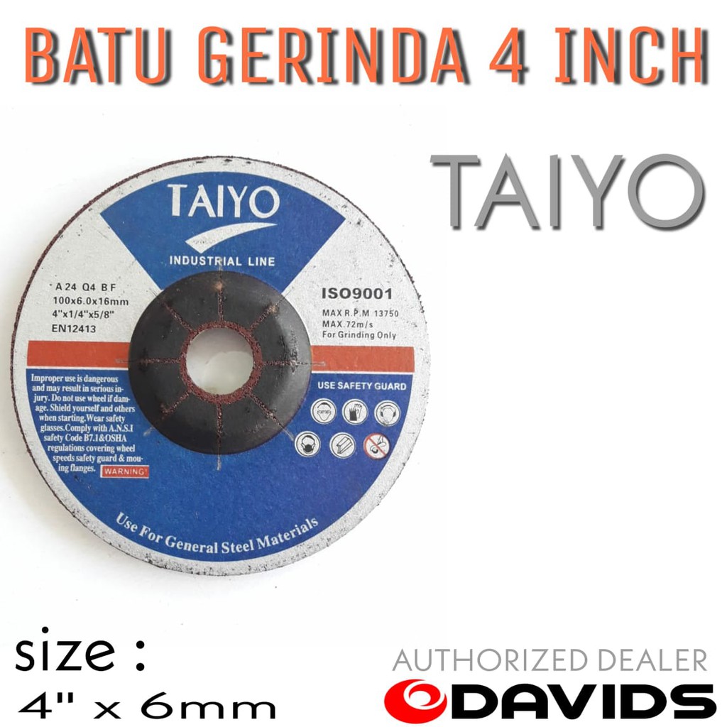 Taiyo Mata Gerinda Poles Gurinda Batu Grinda Gurinda Grinding Wheel 4 Inch