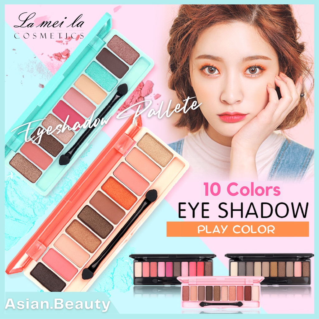 ~AB~ Eyeshadow Lameila Play Color Eyes 10 Warna Eyeshadow Lameila Kosmetik Mata Eyeshadow Play Color Eyeshadow Gliter/Eyeshadow Matte