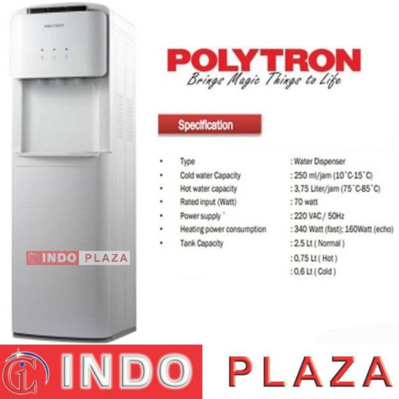 DISPENSER GALON BAWAH POLYTRON PWC-600 LOW WATT