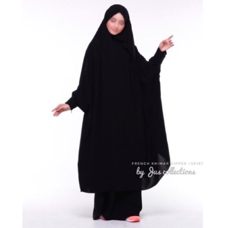 Preloved French Khimar Jetblack Brand Jus Collection Juliana Ummu Sarah