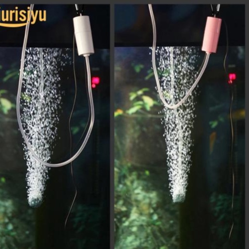 Mini Airpump Aerator mesin Pompa Udara USB Powerbank portable pancing mancing ikan double pump Aquarium