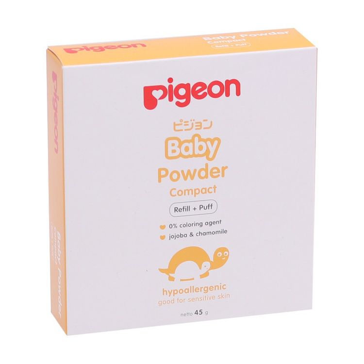 PIGEON Baby Powder Cake Chamomile 45Gr Refill Bedak Padat Bayi