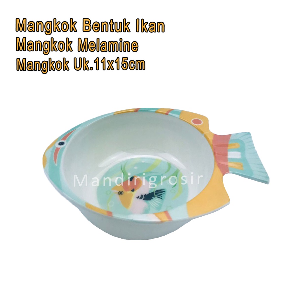 Mangkok Serbaguna *Mangkok * Mangkok Bentuk Ikan * Melamine 11x15cm