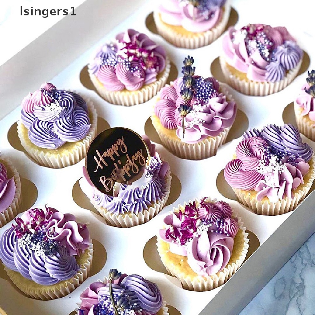 (lsingers1) Topper Kue Ulang Tahun Bentuk Lingkaran Bahan Akrilik Warna Rose Gold