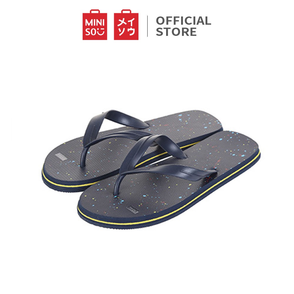 MINISO Sandal  Jepit  Flip Flops Pantai Pria  Simple  Lembut 